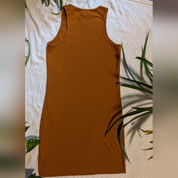 Orange Mini Tank Dress - Picture 2 of 4